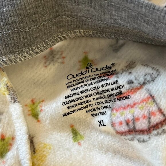 Cuddi Duds Woman's Fleece Warm Christmas Doggies Pajama Set Sz XL - Picture 6 of 8